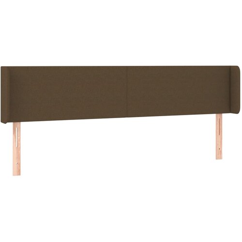  LED uzglavlje tamnosmeđe 183x16x78/88 cm od tkanine Slike