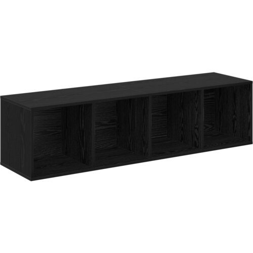 VidaXL Komplet TV omaric 4 pcs Črna 37 x 37 x 142.5 cm Konstruiran les Slike