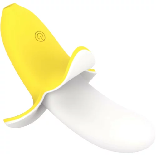 Lonelyi Lonely - vodoodporen vibrator z banano, ki ga je mogoče ponovno napolniti (rumeno-bel)