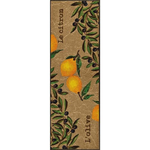 wash+dry KUHINJSKI TEKAČ Le Citron 60/180 cm potiskano rumena, zelena, bež Cene