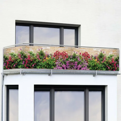 Maximex Plastičen balkonski zastor 500x85 cm Flowers –