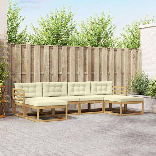  Set vanjskih sofa 6 kom. Bijela i krem Cene