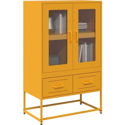 vidaXL Visoka komoda boja senfa 68x39x111,5 cm od čelika Cijene