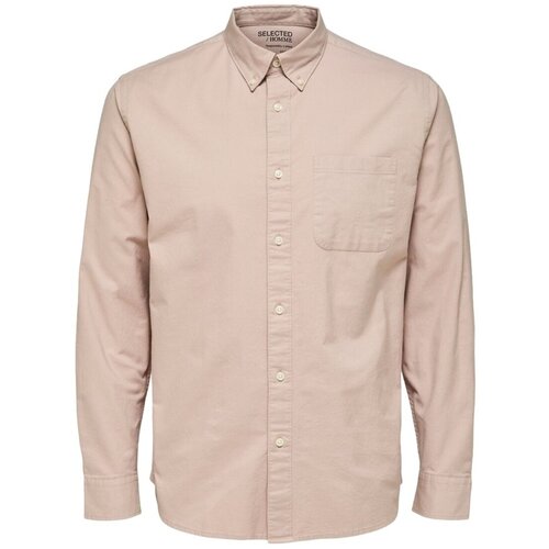 Selected Noos Regrick Oxford Shirt - Shadow Gray Ružičasta Cijene
