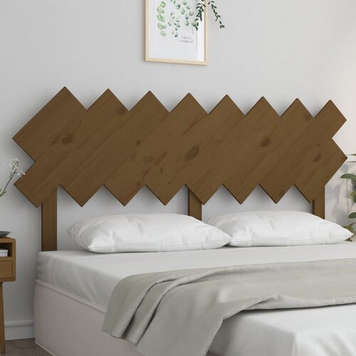 VidaXL Uzglavlje za krevet boja meda 159,5x3x80,5 cm masivna borovina Slike