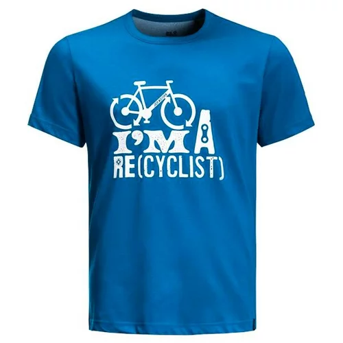 Jack Wolfskin Men's T-shirt Ocean Trail T Blue Pacific