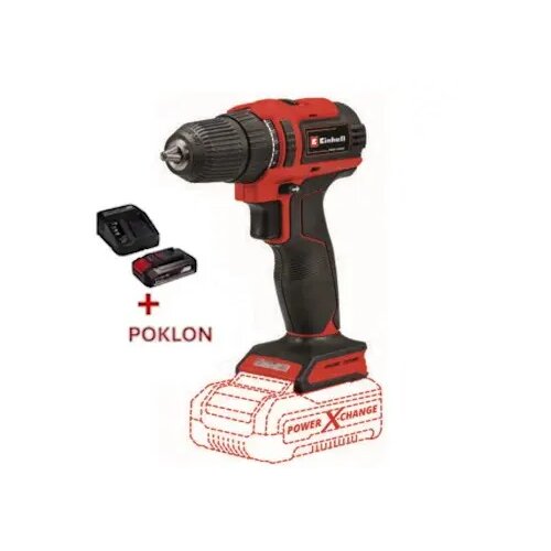 Einhell akumulatorska bu&scaron;ilica TE-CD 18/40 Li BL + POKLON starter kit Power X-Change 18V 2,5 Ah 4512097 Cene