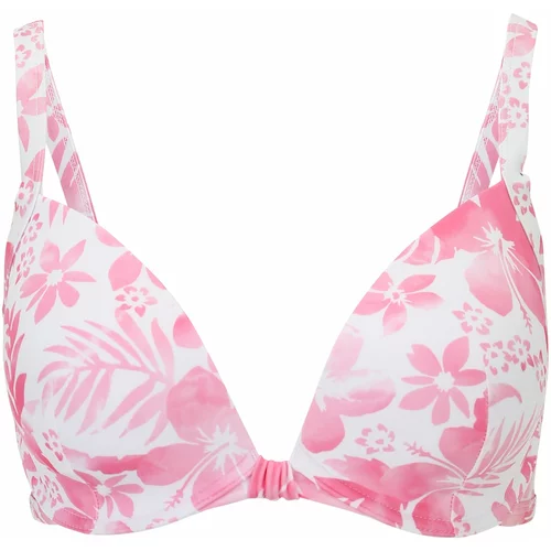 Hunkemöller Bikini gornji dio 'Tropical' roza / bijela