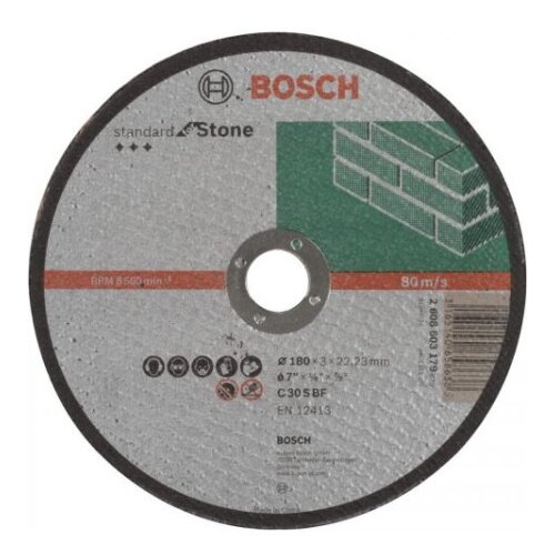 Bosch 2608603179 rezna ploča ravna Standard for Stone C 30 S BF, 180 mm, 22,23 mm, 3,0 mm ( 2608603179 ) Slike