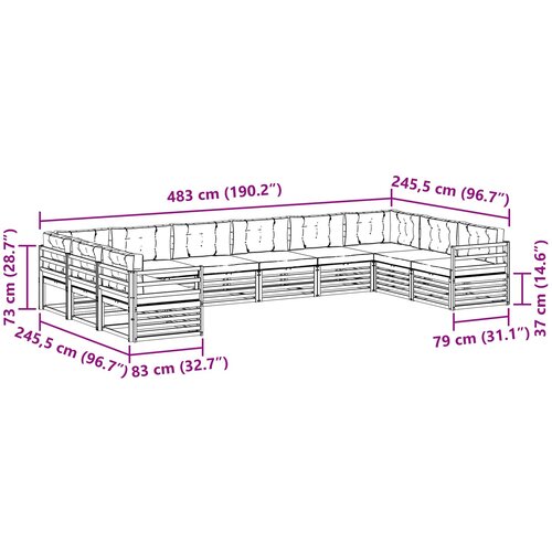  Setovi sofa 10 kom. Bež Slike