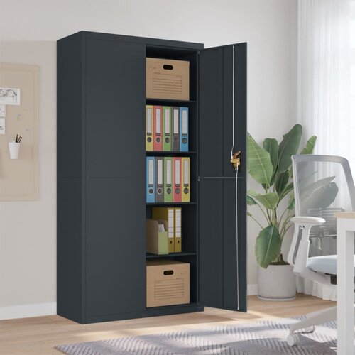 VidaXL Arhivska omara antracitna 90x40x180 cm jeklo Slike