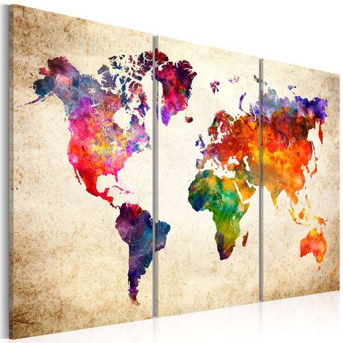  Slika - The World's Map in Watercolor 120x80 Cijene