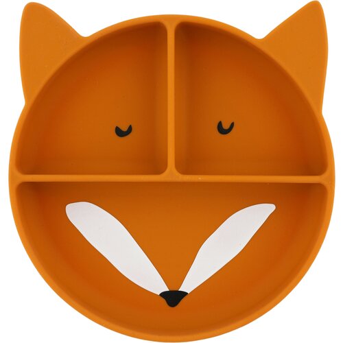 Trixie silikonski nedrseči deljeni krožnik mr. fox Cene