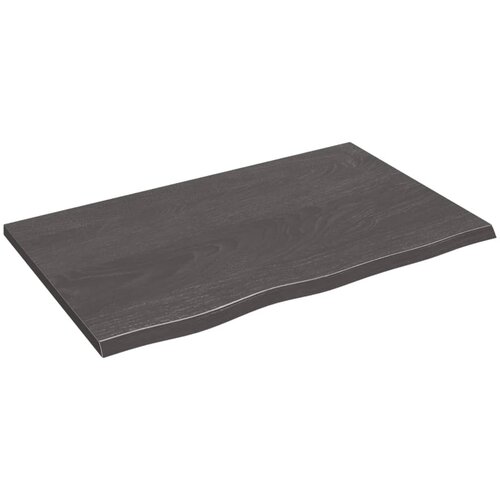 vidaXL Zidna polica tamnosiva 80x50x2 cm obrađena masivna hrastovina Cijene