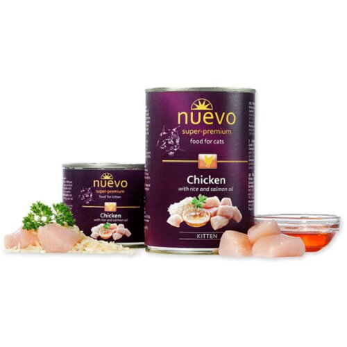 Nuevo za Mačiće, Piletina, Pirinač, Ulje Lososa 1,2 kg Slike