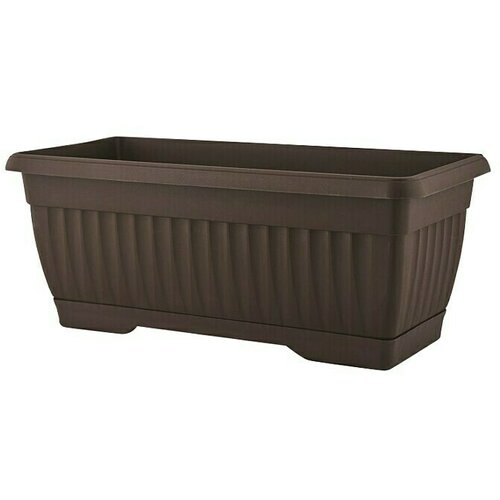 Plastična žardinjera Mediteran (Vanjska dimenzija (D x Š x V): 40 x 19 x 16,5 cm, Plastika, Smeđe boje) Cijene