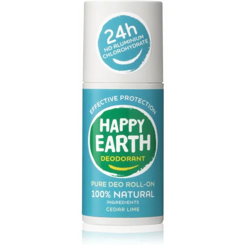 Happy Earth 100% Natural Deodorant Roll-On Cedar Lime dezodorans roll-on 75 ml