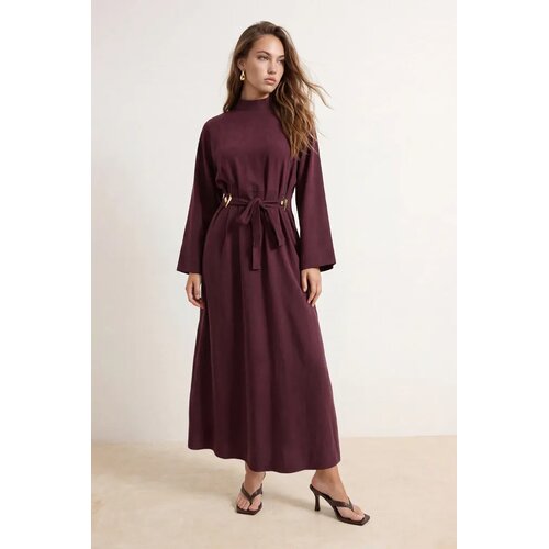 Trendyol Modest Ženska haljina Tctss26Eb00175, Bordo Cene
