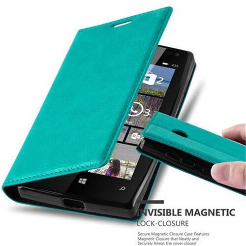 Cadorabo Ohi&scaron;je, združljivo z Nokia Lumia 435 v bencinsko turkizna - Za&scaron;čitni ovitek z magnetnim zapiranjem, stoječo funkcijo in režo za kartice, (20561095) Cene