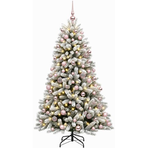  Umjetno božićno drvce s kuglicama 180 cm 300 LED lampica Slike