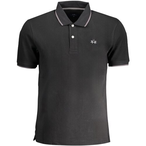 La Martina MEN&amp;amp;#39;S SHORT SLEEVE POLO BLACK Slike