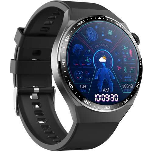INF Pametna ura z EKG-jem, analizo telesne sestave, analizo krvi (sečna kislina, krvni lipidi) Black Silicone strap, (5000129900) Slike