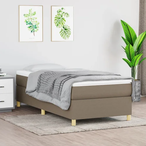 The Living Store Posteljni okvir taupe 90x190 cm blago - Box Spring Posteljni Okvir, (21515659)