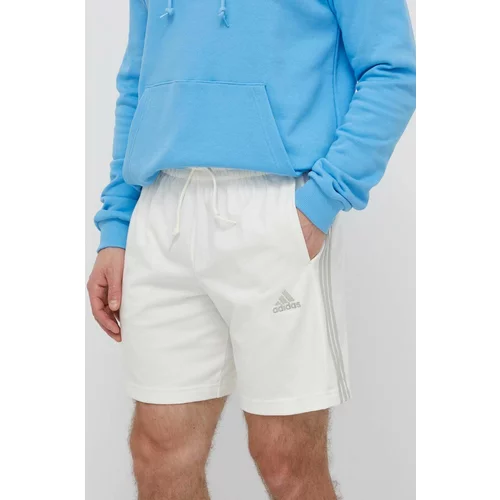Adidas Kratke hlače moške, bež barva, IS1380