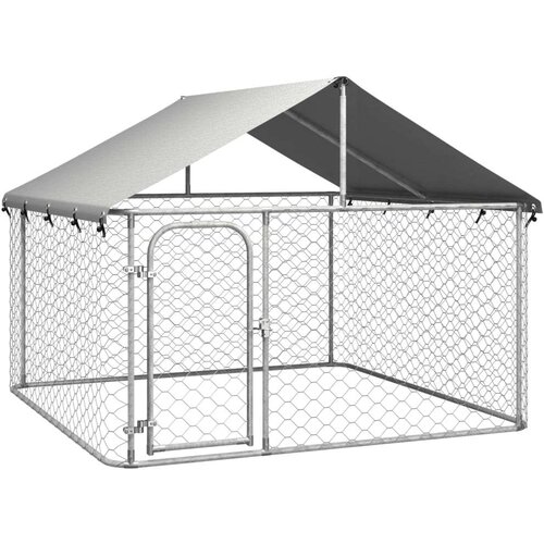  Vanjski kavez za pse s krovom 200 x 200 x 150 cm Slike