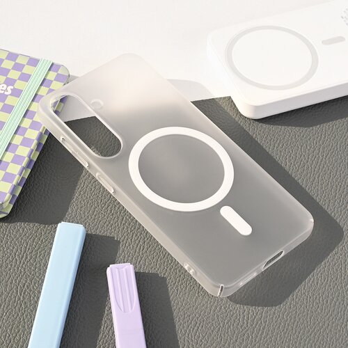 Torbica Magsafe Matte PC za Samsung S931B Galaxy S25 bela Slike