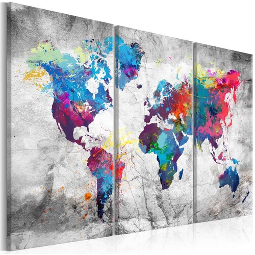  Slika - Maps: Grey Style 120x80 Cijene