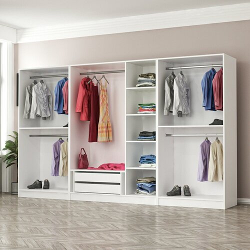 HANAH HOME kale - 5035 white wardrobe Slike