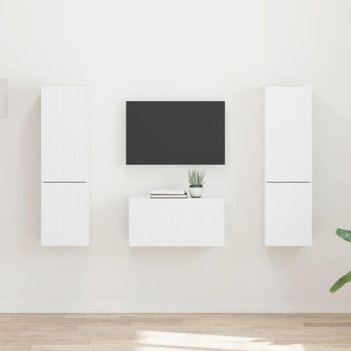  Set TV komoda 5 pcs Bijelo Konstruirano drvo Cene