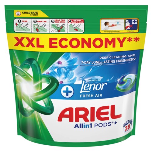 Ariel Gel Kapsule Fresh Air Touch of Lenor / 38 Kom / XXL economy Cene