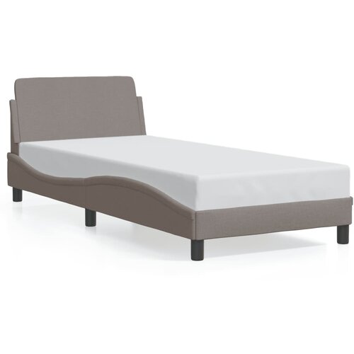 Maison Chic Posteljni okvir - Enojna postelja - Postelja za odrasle z vzglavjem brez vzmetnice taupe 80x200cm blago, (21695290) Slike