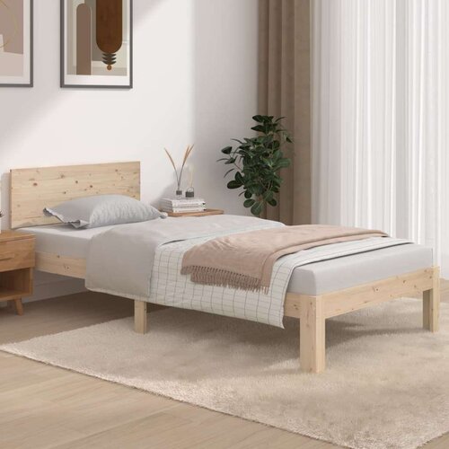 Okvir za krevet od masivnog drva 90 x 190 cm 3FT jednokrevetni Slike