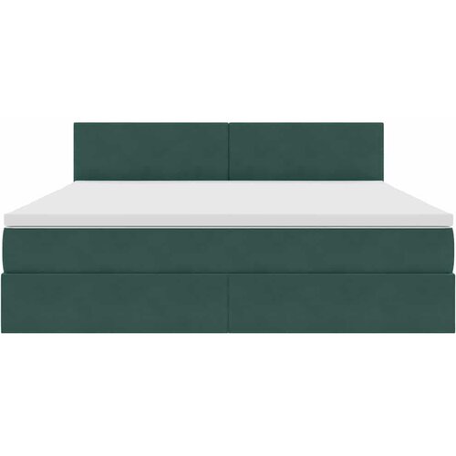  Krevet s od storage s madracem Tamnozelena 160 x 200 cm Bar&amp;scaron;un Slike