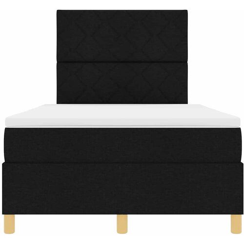  LED Box Spring Krevet s uzglavljem Crna 120 x 190 cm tkanina Slike