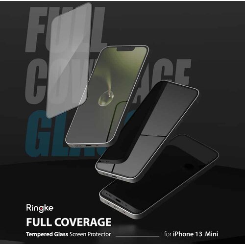 Ringke Invisible Defender ID Full Glass kaljeno steklo s polno pokritostjo in okvirjem za iPhone 13 mini Slike