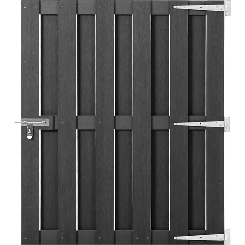 vidaXL Vrtna vrata WPC 100x112 cm siva, (20772266) Cene