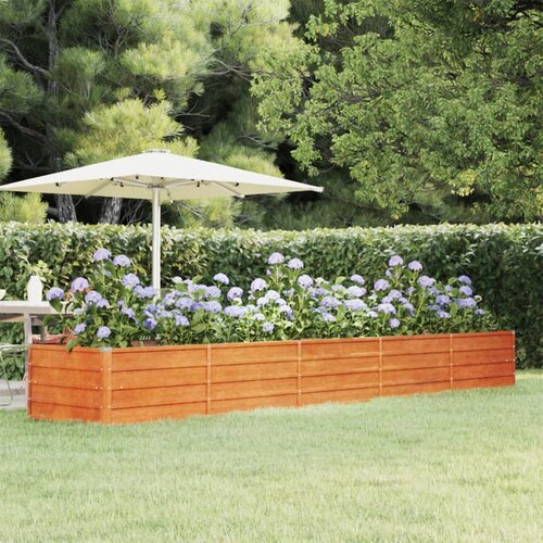 vidaXL Povišena vrtna gredica boja hrđe 400 x 80 x 45 cm čelik COR-TEN Cijene
