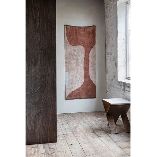 Mette Ditmer Denmark opečnato oranžno-bež pralen bombažen tekač 70x150 cm figura &amp;ndash; Slike