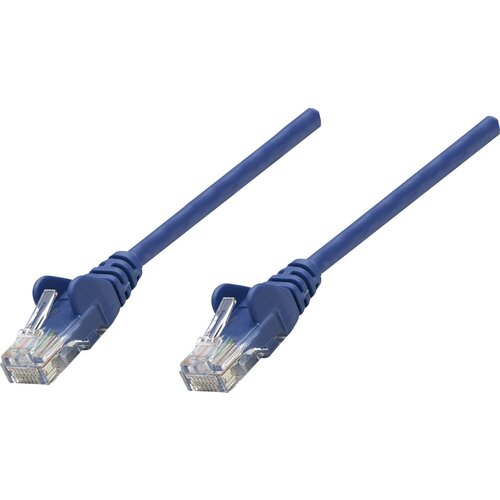 Intellinet 342568 RJ45 omrežni kabel\, Patch kabel CAT 6 U/UTP 0.50 m modra 1 kos, (20419814) Slike
