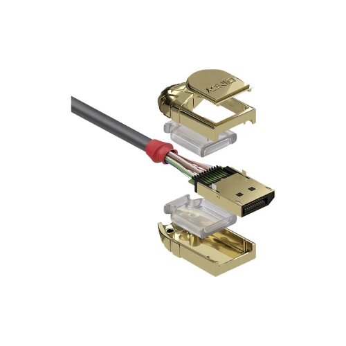Lindy DisplayPort priključni kabel DisplayPort utikač, DisplayPort utikač 15.00 m zlatna 36297 DisplayPort kabel Cijene