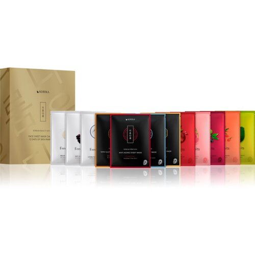 KORIKA Korean Beauty Ritual Face Sheet Mask Calendar - 12 Days of Skin Pampering set mask za obraz Cene
