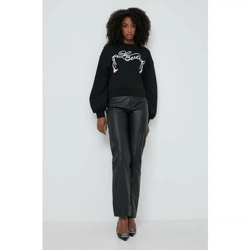 Pinko Bombažen pulover ženski, črna barva, 103631 A1XE