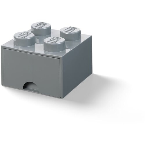 Lego Otroška temno siva škatla za shranjevanje s predalom LEGO® Cene
