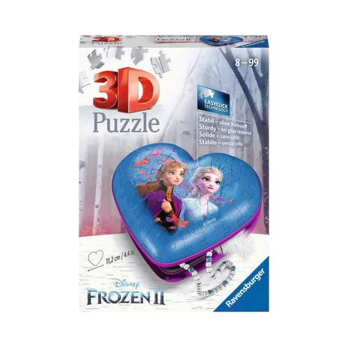 Ravensburger Puzzle - 3D Puzzle Organizer - Heart Box - Frozen II, 54 delov