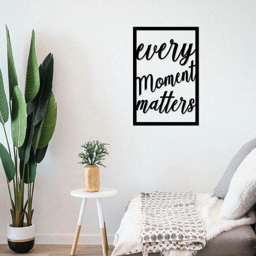 Atelier Del Sofa zidna dekoracija Every Moment Matters, 40x60 cm, 1.5 mm, Crna Slike