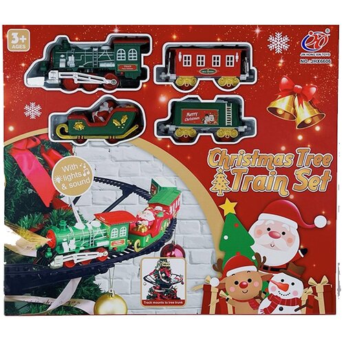  Novogodišnji vozić sa Deda Mrazom,šinama za jelku sa svetlom i zvukom 451302 Cene
